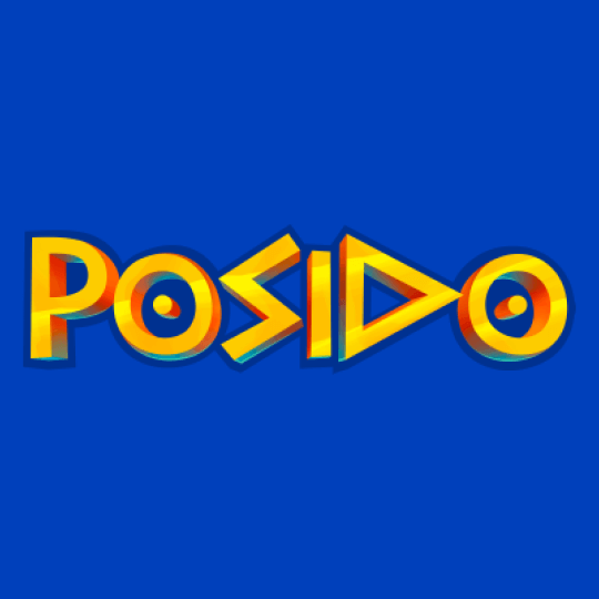 Posido-logo talletuspakettia ja kotiutuksia esittelevässä kasinokortissa